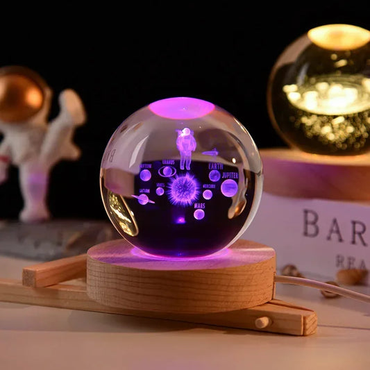 3D Galaxy Crystal Ball Light